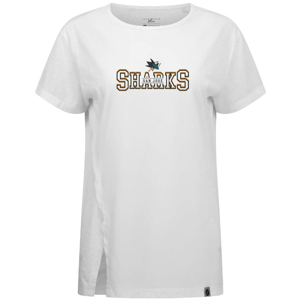 NHL White San Jose Sharks Levelwear Women's Influx Journey T-Shirt