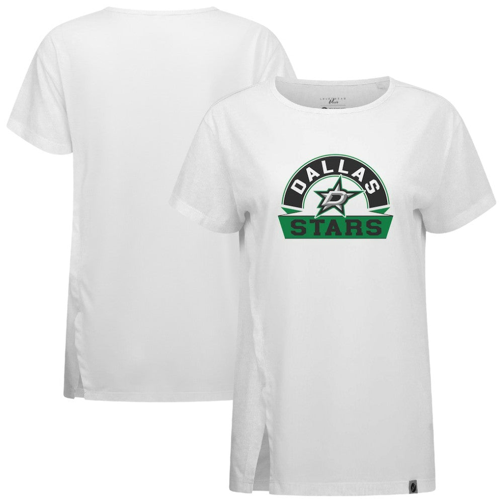 NHL White Dallas Stars Levelwear Women's Influx Banner Arch T-Shirt