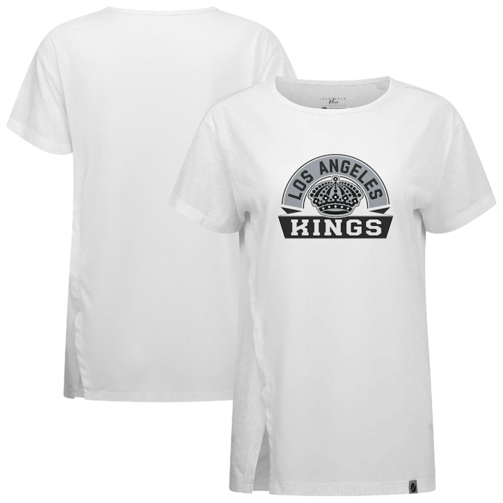 NHL White Los Angeles Kings Levelwear Women's Influx Banner Arch T-Shirt