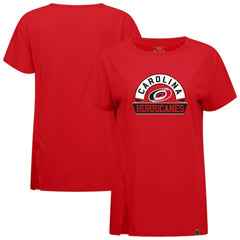 NHL Red Carolina Hurricanes Levelwear Women's Influx Banner Arch T-Shirt