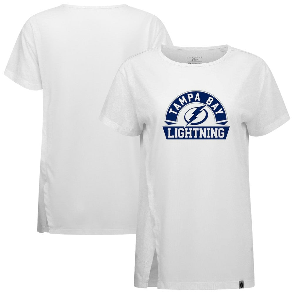 NHL White Tampa Bay Lightning Levelwear Women's Influx Banner Arch T-Shirt