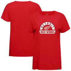 NHL Red Detroit Red Wings Levelwear Women's Influx Banner Arch T-Shirt