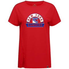 NHL Red New York Rangers Levelwear Women's Influx Banner Arch T-Shirt