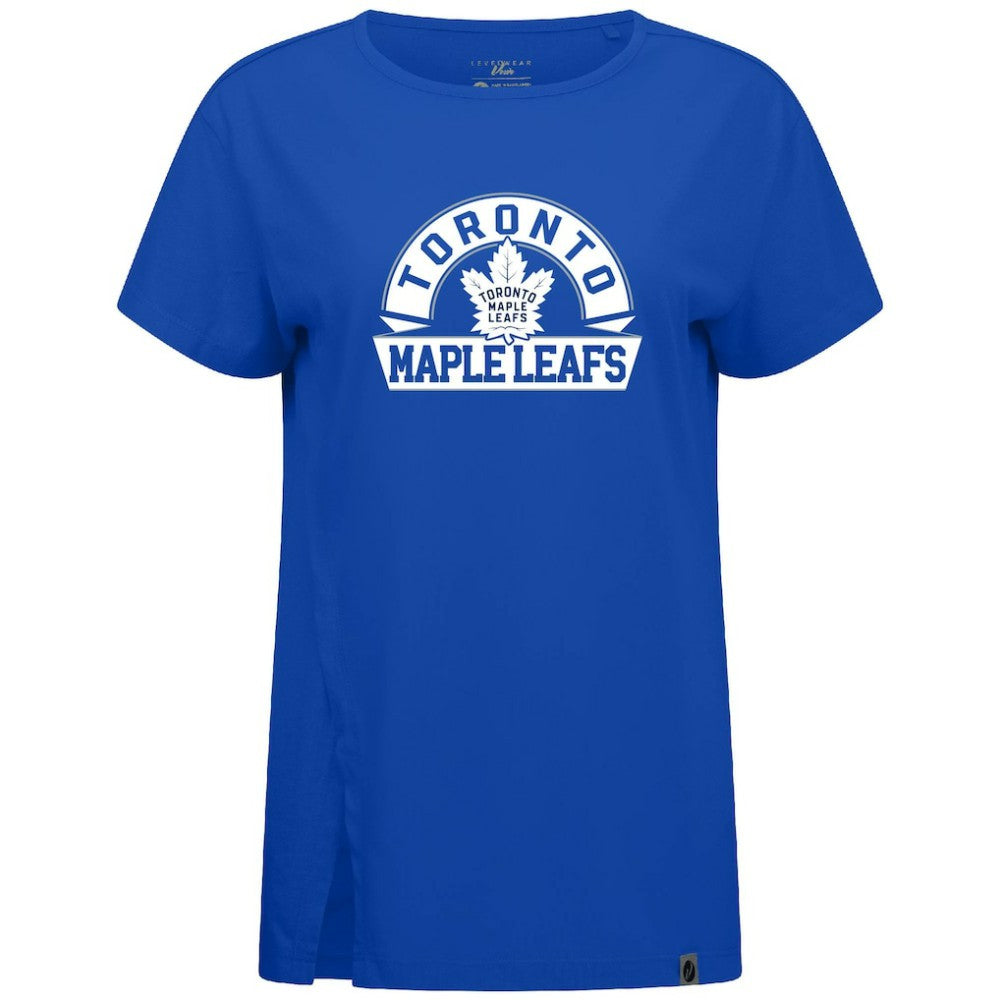 NHL Royal Toronto Maple Leafs Levelwear Women's Influx Banner Arch T-Shirt