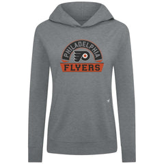 NHL Gray Philadelphia Flyers Levelwear Women's Relay Banner Arch Pullover Hoodie
