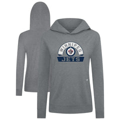 NHL Gray Winnipeg Jets Levelwear Women's Relay Banner Arch Pullover Hoodie