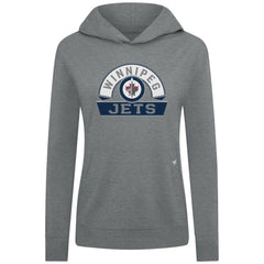 NHL Gray Winnipeg Jets Levelwear Women's Relay Banner Arch Pullover Hoodie