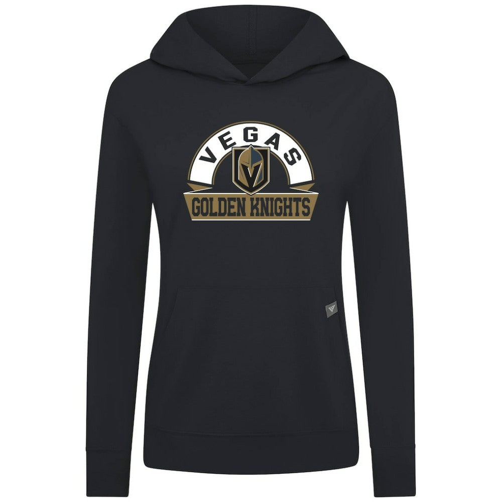 NHL Black Vegas Golden Knights Levelwear Women's Relay Banner Arch Pullover Hoodie