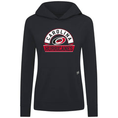 NHL Black Carolina Hurricanes Levelwear Women's Relay Banner Arch Pullover Hoodie