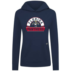 NHL Navy Florida Panthers Levelwear Women's Relay Banner Arch Pullover Hoodie