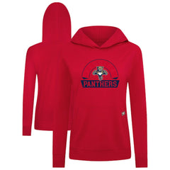 NHL Red Florida Panthers Levelwear Women's Relay Banner Arch Pullover Hoodie