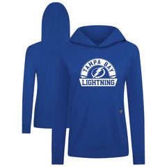 NHL Royal Tampa Bay Lightning Levelwear Women's Relay Banner Arch Pullover Hoodie