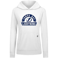 NHL White Tampa Bay Lightning Levelwear Women's Relay Banner Arch Pullover Hoodie