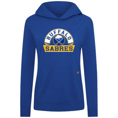 NHL Royal Buffalo Sabres Levelwear Women's Relay Banner Arch Pullover Hoodie
