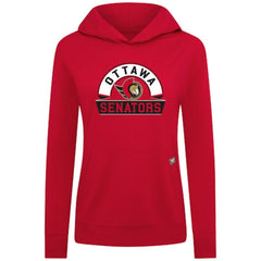 NHL Red Ottawa Senators Levelwear Women's Relay Banner Arch Pullover Hoodie