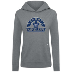NHL Gray Toronto Maple Leafs Levelwear Women's Relay Banner Arch Pullover Hoodie