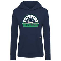 NHL Navy Vancouver Canucks Levelwear Women's Relay Banner Arch Pullover Hoodie