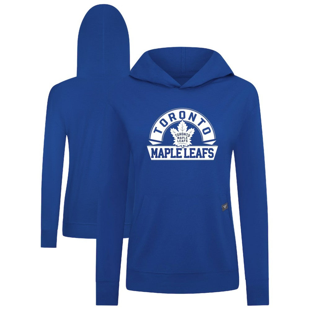 NHL Royal Toronto Maple Leafs Levelwear Women's Relay Banner Arch Pullover Hoodie
