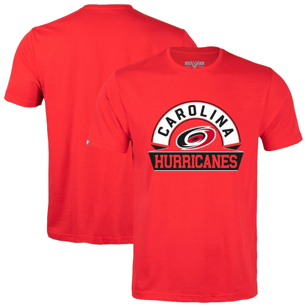 NHL Red Carolina Hurricanes Levelwear Richmond Banner Arch T-Shirt
