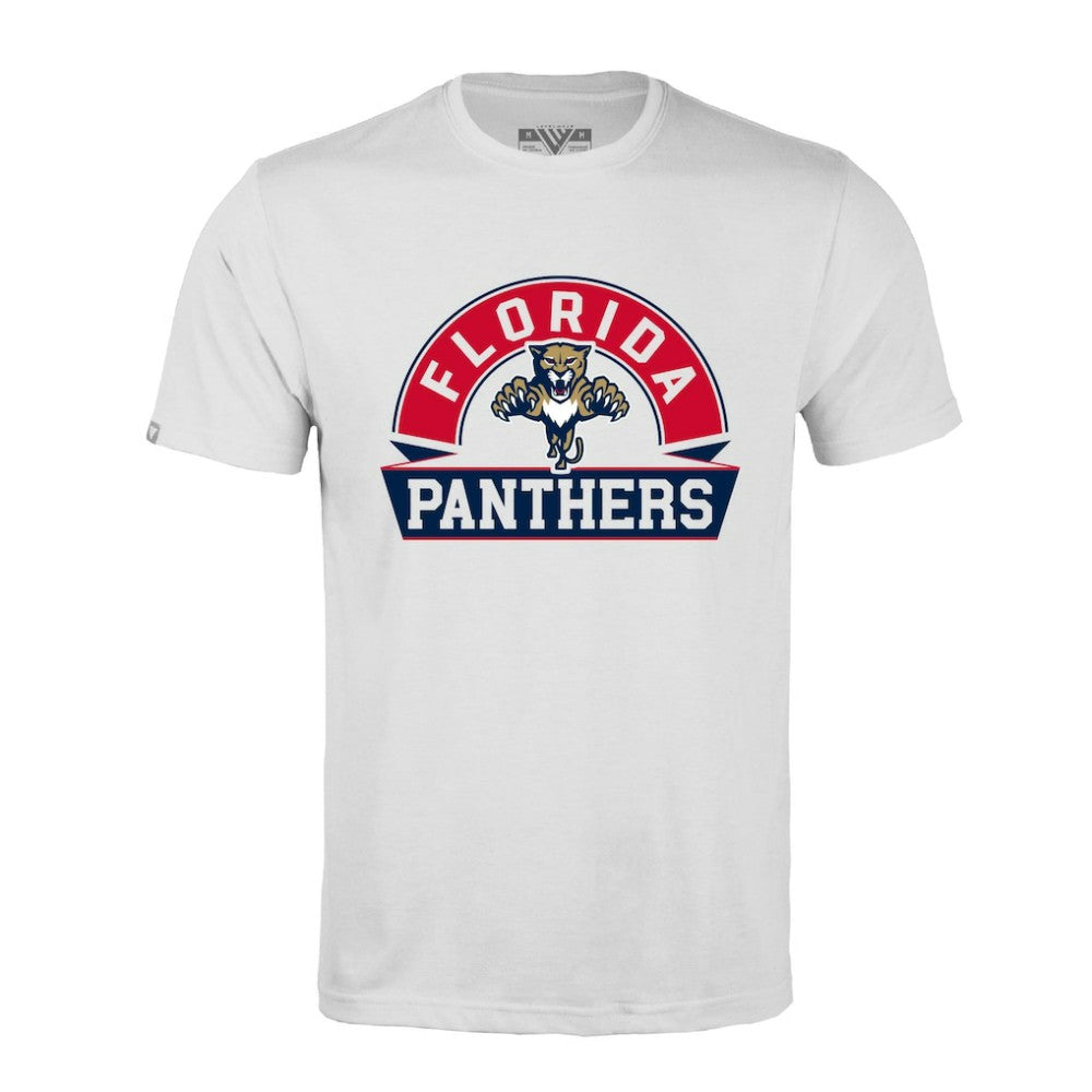 NHL White Florida Panthers Levelwear Richmond Banner Arch T-Shirt