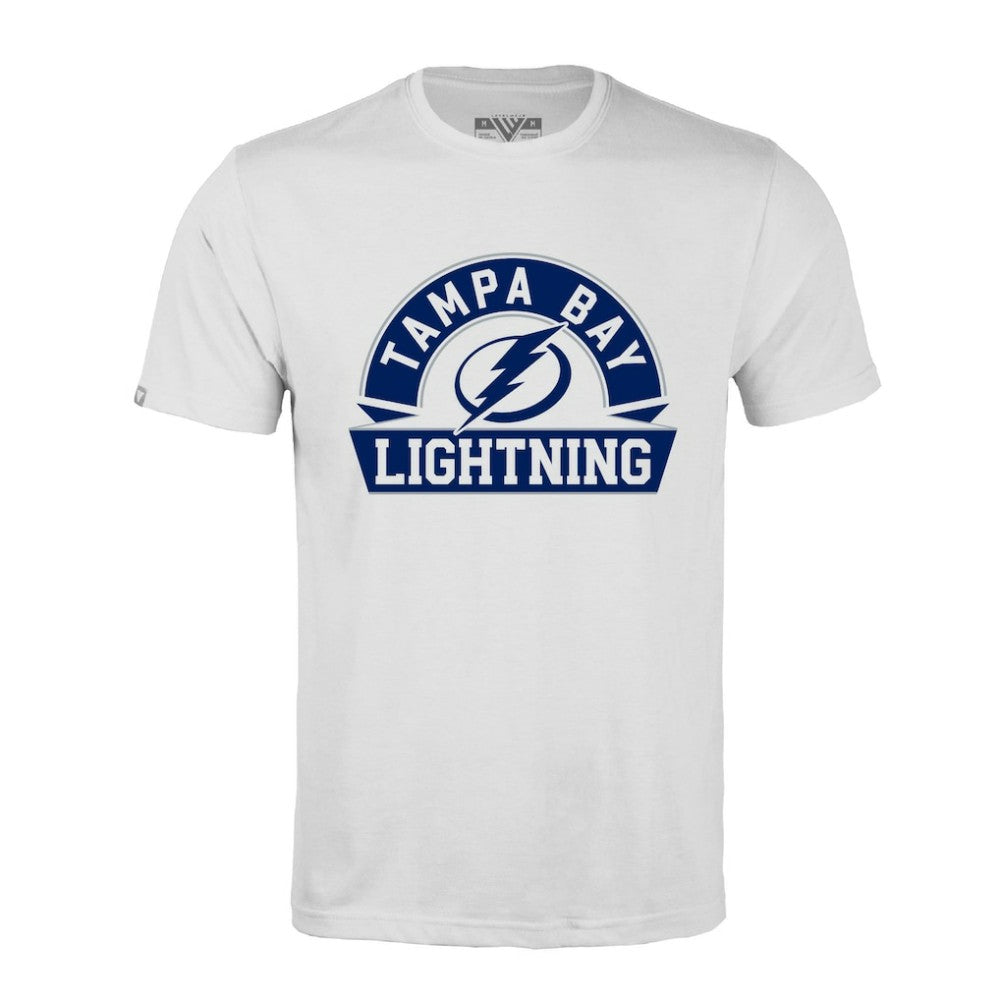 NHL White Tampa Bay Lightning Levelwear Richmond Banner Arch T-Shirt