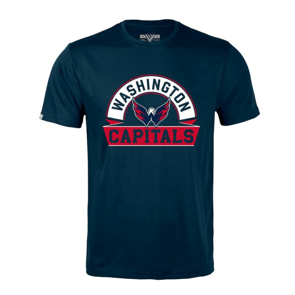 NHL Navy Washington Capitals Levelwear Richmond Banner Arch T-Shirt