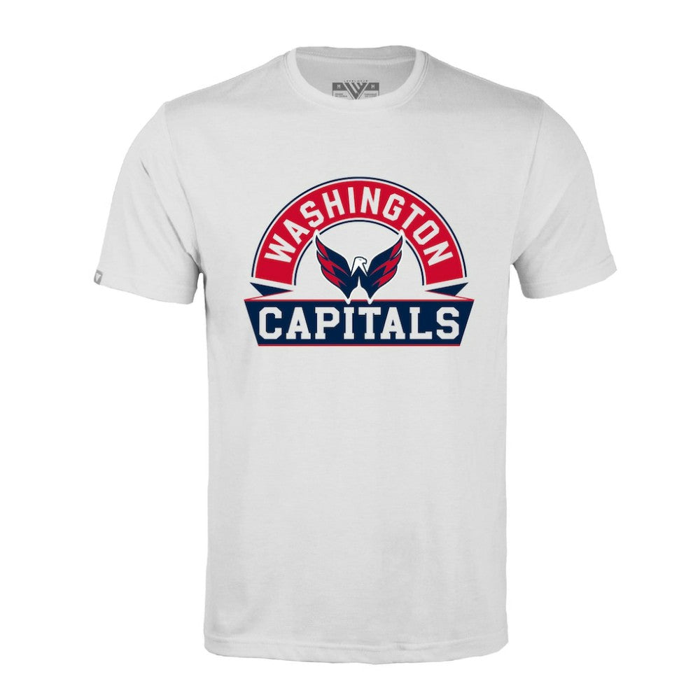 NHL White Washington Capitals Levelwear Richmond Banner Arch T-Shirt