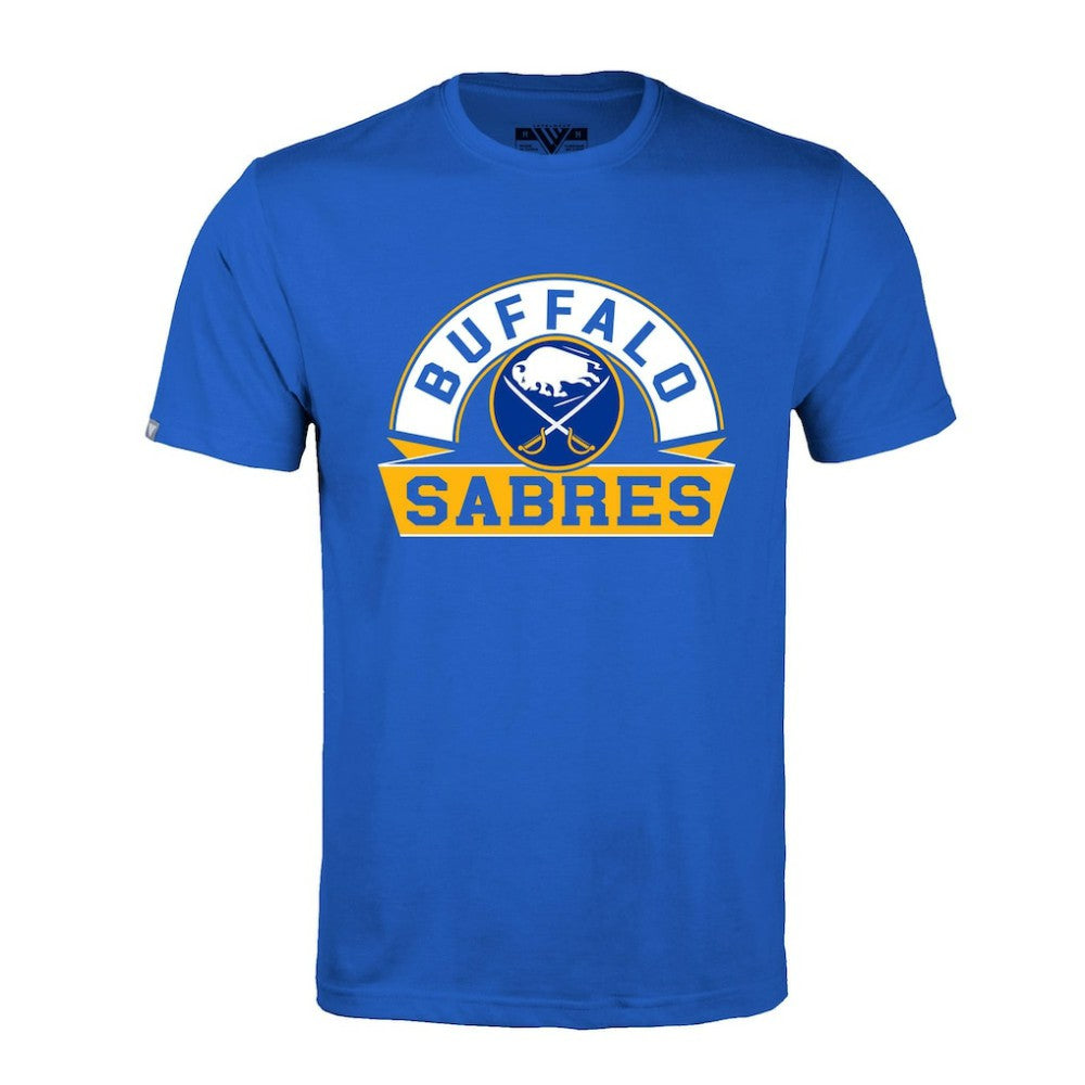 NHL Royal Buffalo Sabres Levelwear Richmond Banner Arch T-Shirt