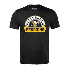 NHL Black Pittsburgh Penguins Levelwear Richmond Banner Arch T-Shirt