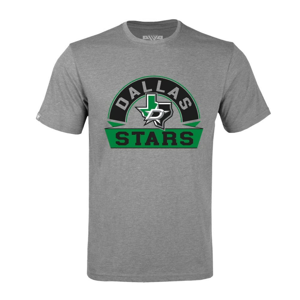 NHL Gray Dallas Stars Levelwear Richmond Banner Arch T-Shirt