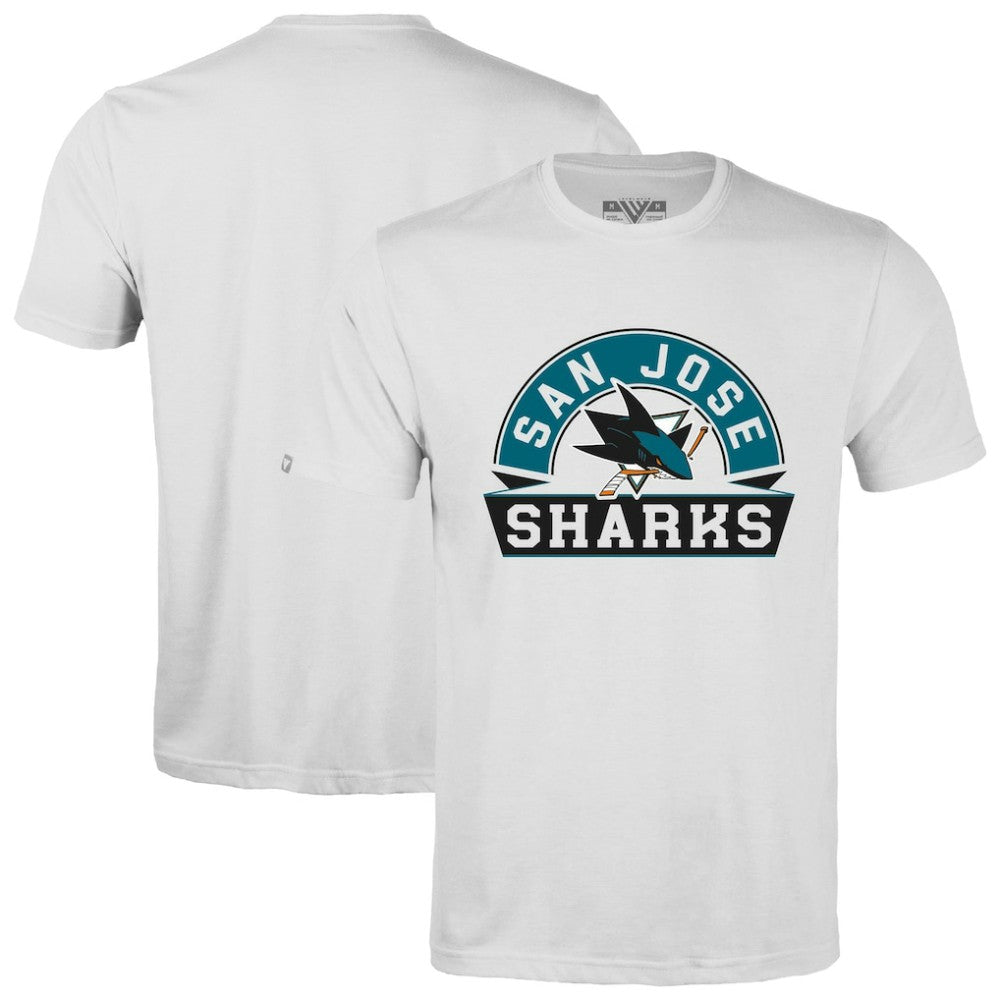 NHL White San Jose Sharks Levelwear Richmond Banner Arch T-Shirt