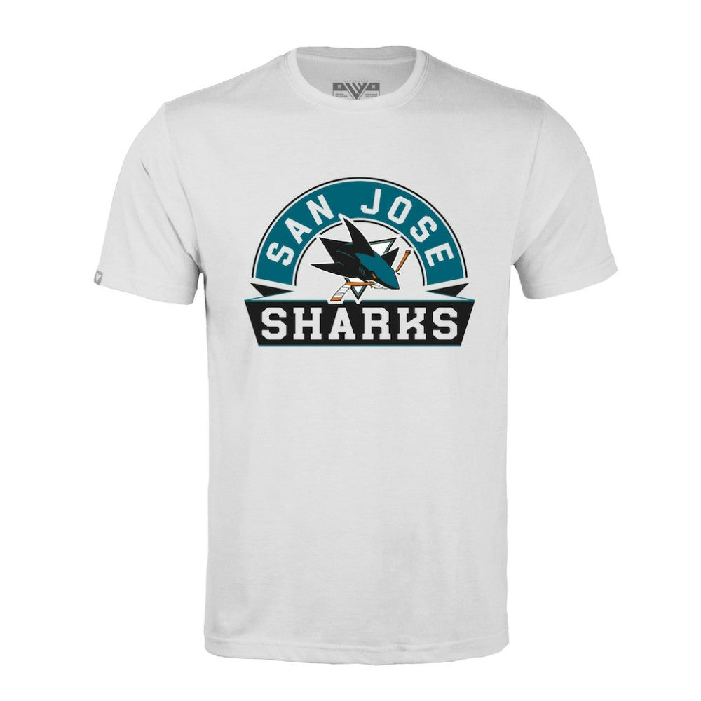 NHL White San Jose Sharks Levelwear Richmond Banner Arch T-Shirt
