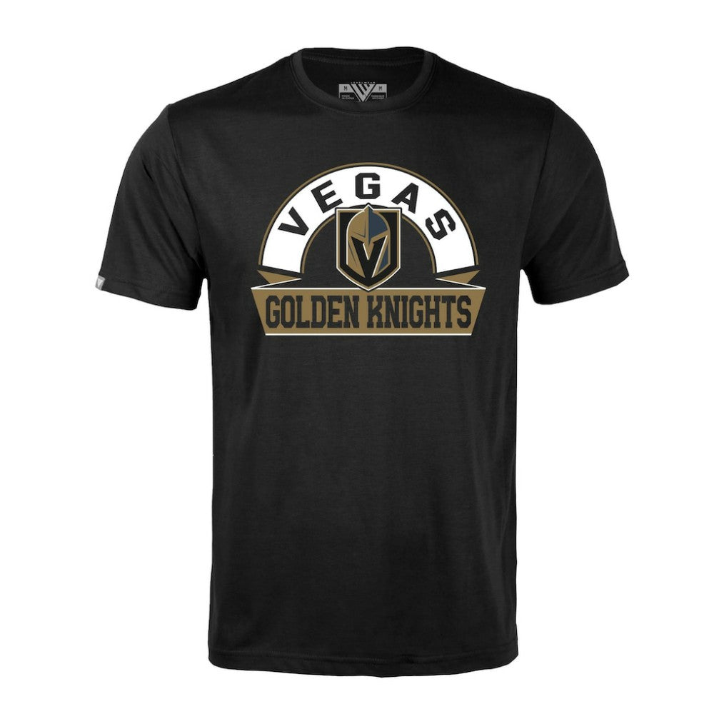 NHL Black Vegas Golden Knights Levelwear Richmond Banner Arch T-Shirt