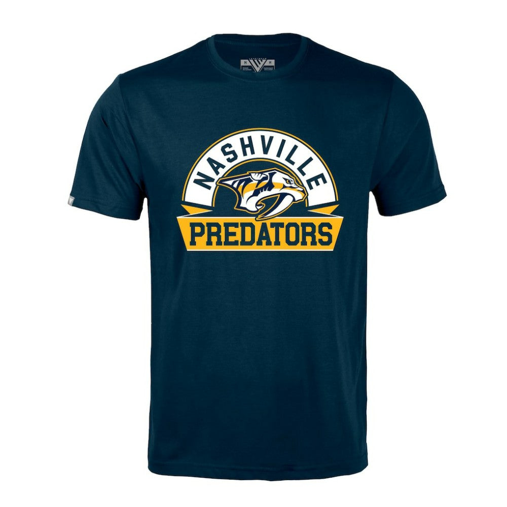NHL Navy Nashville Predators Levelwear Richmond Banner Arch T-Shirt