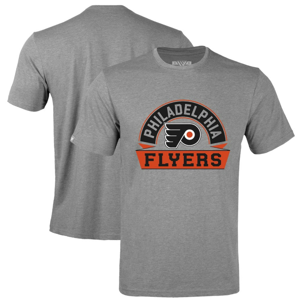 NHL Gray Philadelphia Flyers Levelwear Richmond Banner Arch T-Shirt