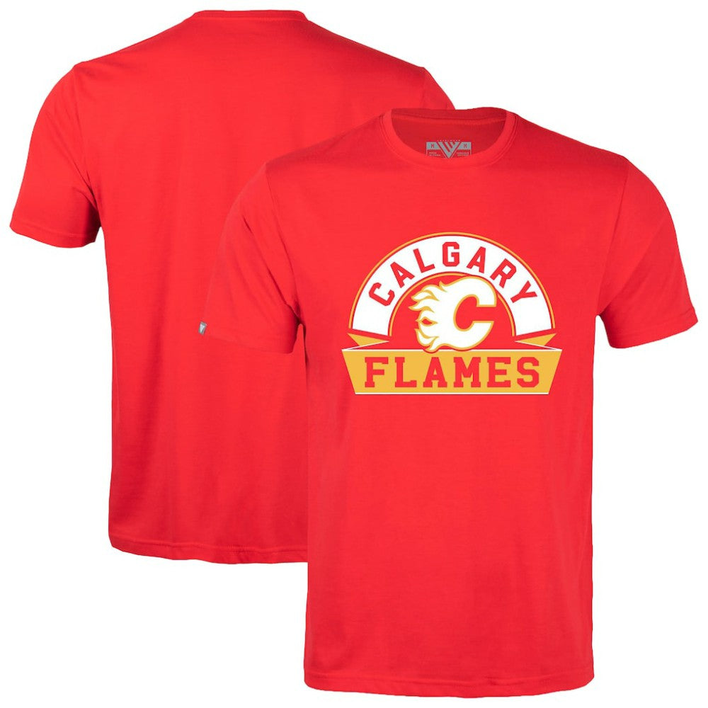 NHL Red Calgary Flames Levelwear Richmond Banner Arch T-Shirt