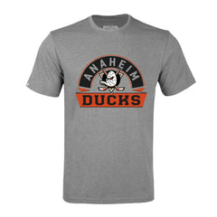 NHL Gray Anaheim Ducks Levelwear Richmond Banner Arch T-Shirt