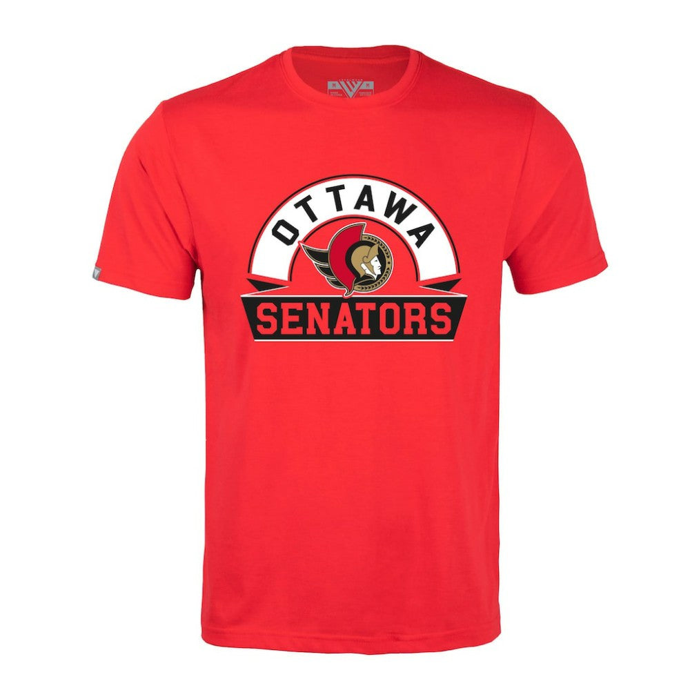 NHL Red Ottawa Senators Levelwear Richmond Banner Arch T-Shirt
