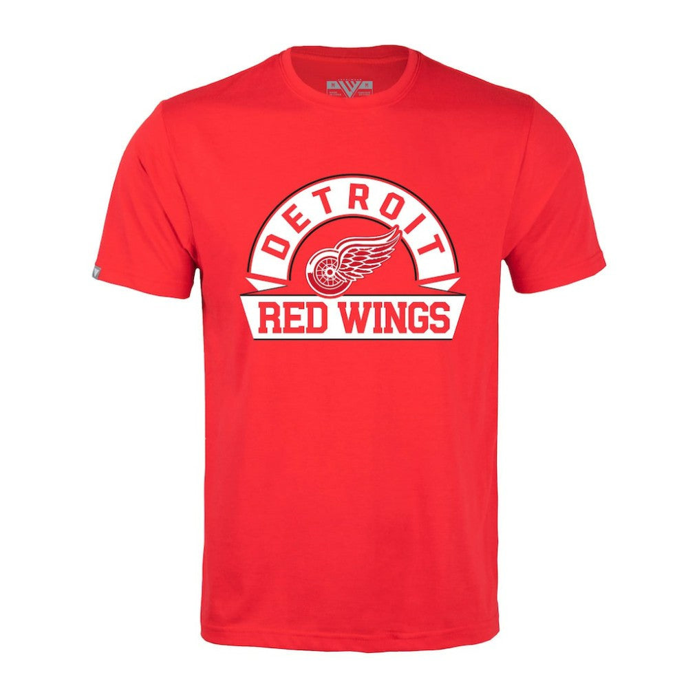 NHL Red Detroit Red Wings Levelwear Richmond Banner Arch T-Shirt