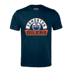 NHL Navy Edmonton Oilers Levelwear Richmond Banner Arch T-Shirt