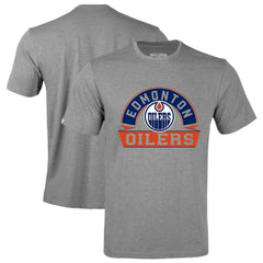 NHL Gray Edmonton Oilers Levelwear Richmond Banner Arch T-Shirt
