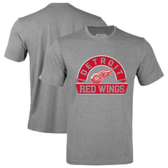 NHL Gray Detroit Red Wings Levelwear Richmond Banner Arch T-Shirt