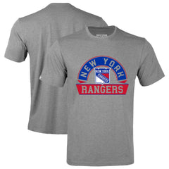 NHL Gray New York Rangers Levelwear Richmond Banner Arch T-Shirt