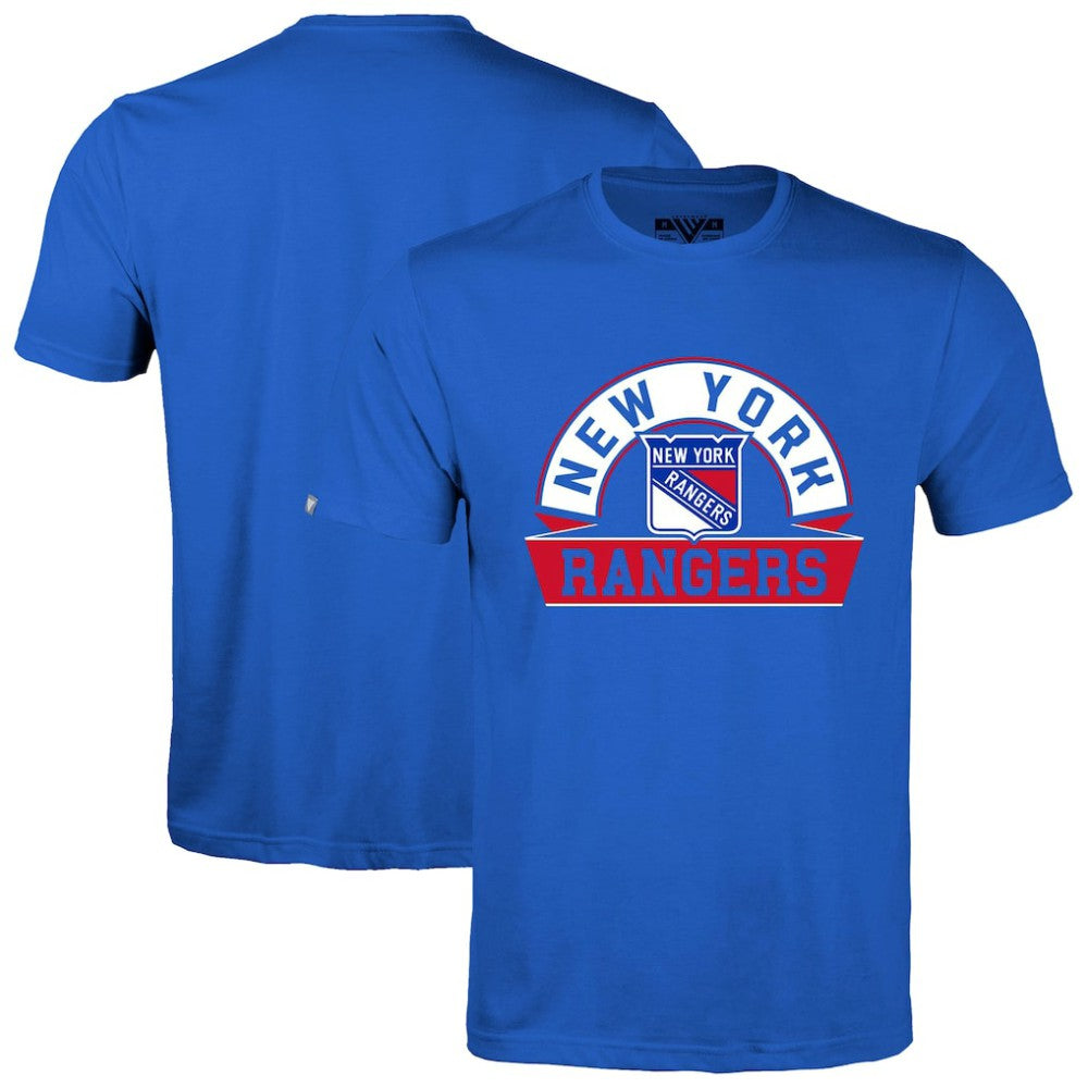 NHL Royal New York Rangers Levelwear Richmond Banner Arch T-Shirt