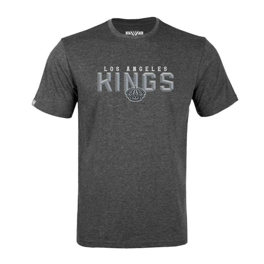 NHL Athletic Heather Gray Los Angeles Kings Levelwear Richmond Carve T-Shirt