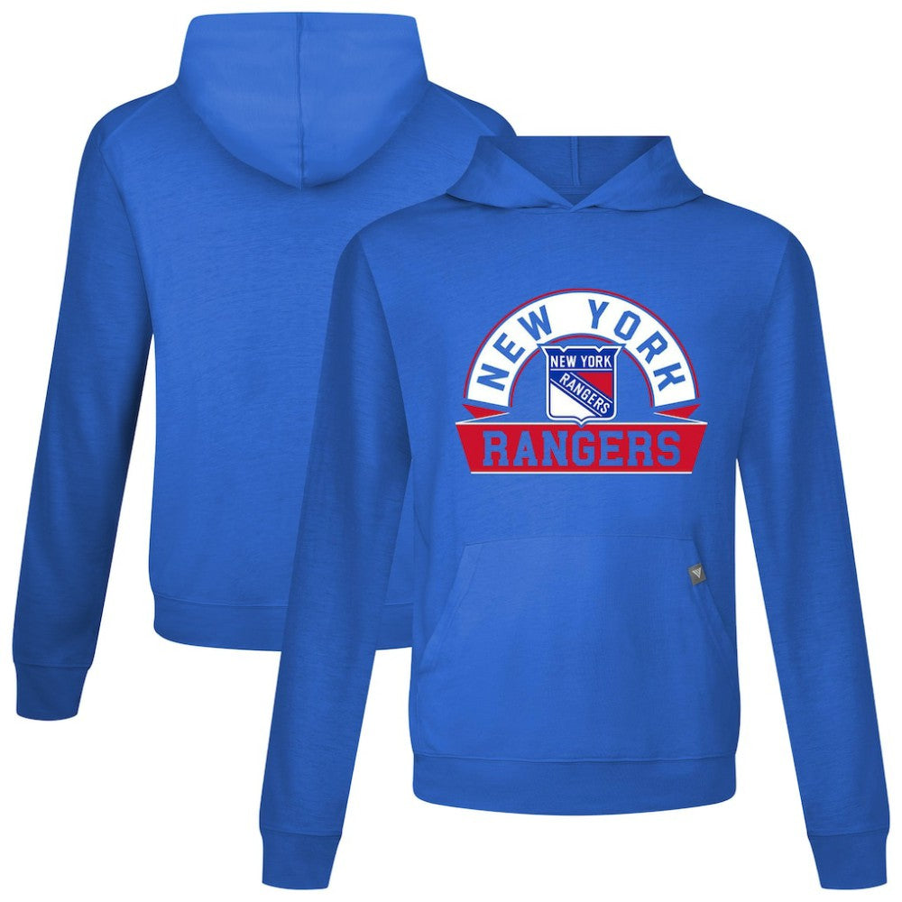 NHL Royal New York Rangers Levelwear Relay Banner Arch Pullover Hoodie