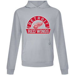 NHL Gray Detroit Red Wings Levelwear Relay Banner Arch Pullover Hoodie