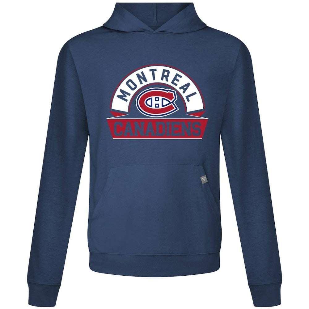 NHL Navy Montreal Canadiens Levelwear Relay Banner Arch Pullover Hoodie