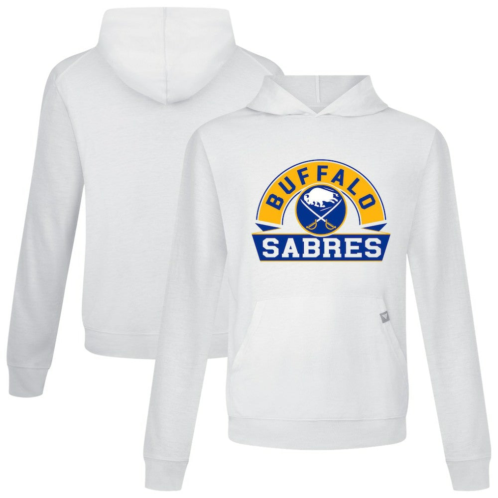 NHL White Buffalo Sabres Levelwear Relay Banner Arch Pullover Hoodie