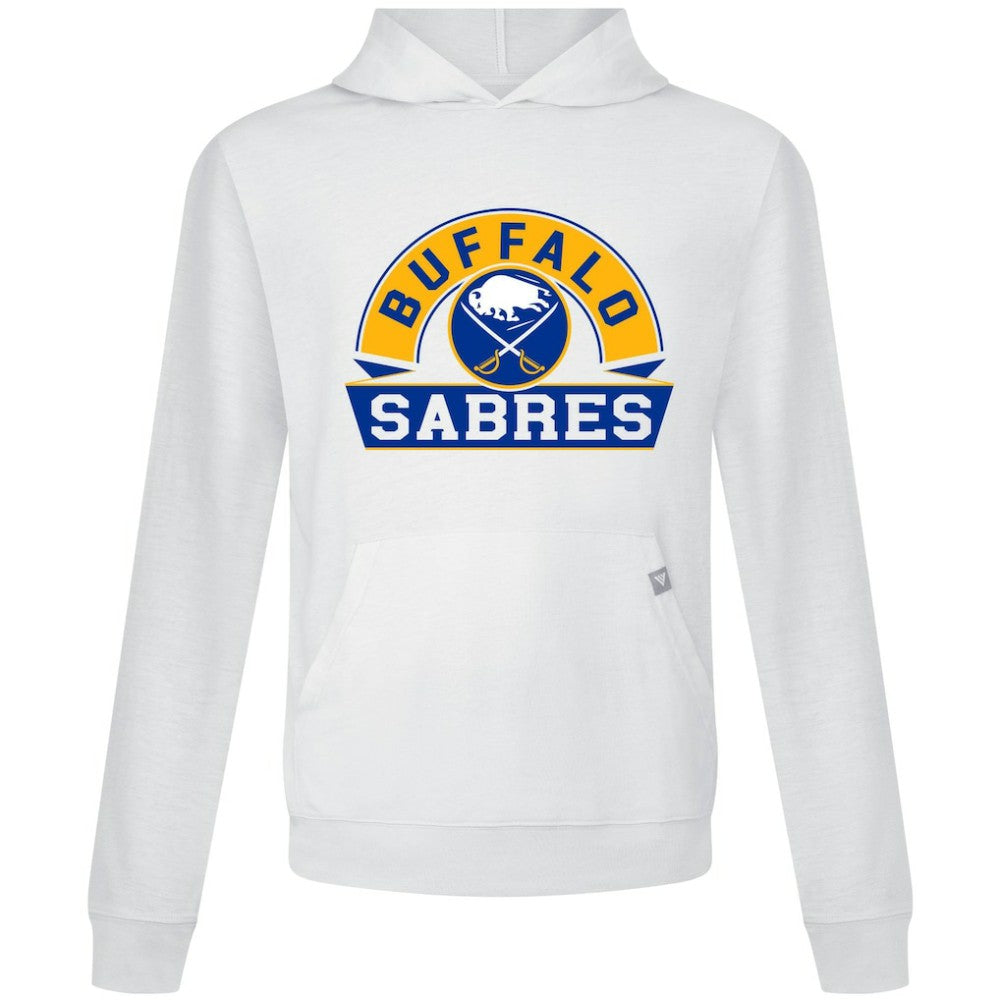 NHL White Buffalo Sabres Levelwear Relay Banner Arch Pullover Hoodie